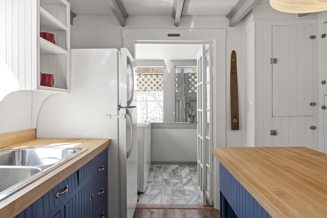 37 Harpswell Islands Rd, Harpswell, ME 04079 - bathroom featuring a sink and beam ceiling