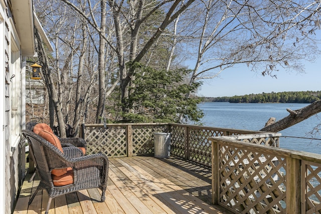 37 Harpswell Islands Rd, Harpswell, ME 04079 - wooden deck with a water view