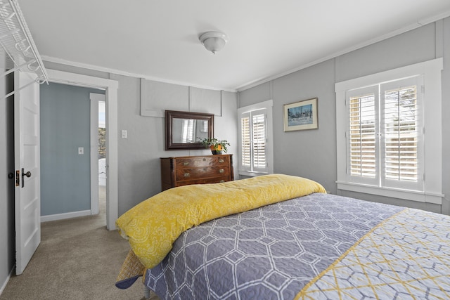 37 Harpswell Islands Rd, Harpswell, ME 04079 - carpeted bedroom with crown molding and baseboards