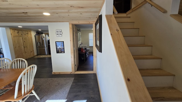 341 E Andover Rd, Andover, ME 04226 - stairs with recessed lighting and wood finished floors