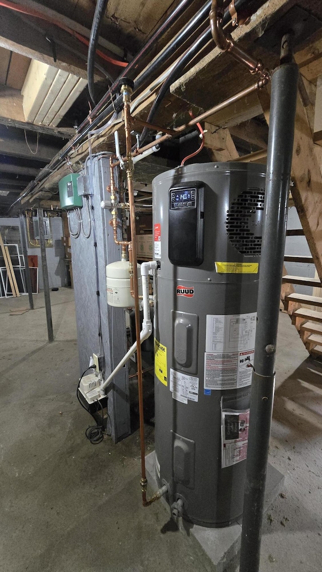 341 E Andover Rd, Andover, ME 04226 - utility room featuring hybrid water heater