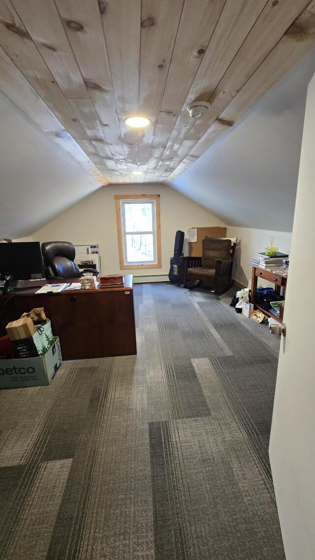 341 E Andover Rd, Andover, ME 04226 - additional living space with carpet and lofted ceiling