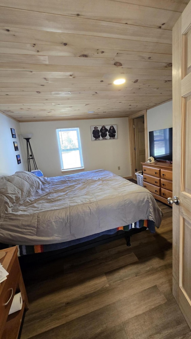 341 E Andover Rd, Andover, ME 04226 - bedroom with wood ceiling and wood finished floors