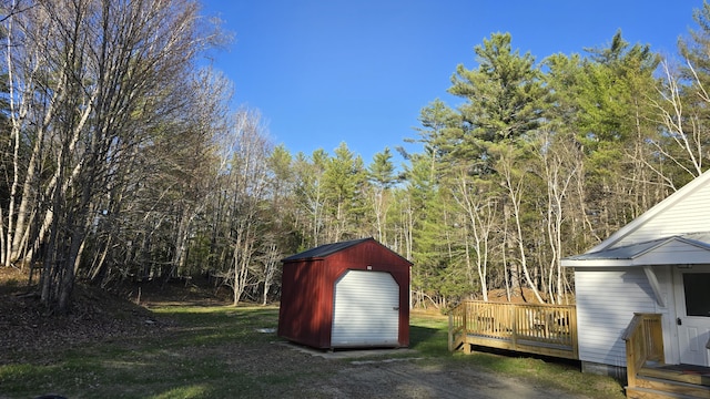 341 E Andover Rd, Andover, ME 04226 - view of shed featuring a view of trees