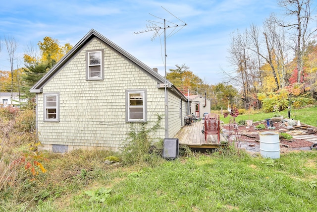 405 Pond Rd, Sidney, ME 04330 - view of property exterior with a deck