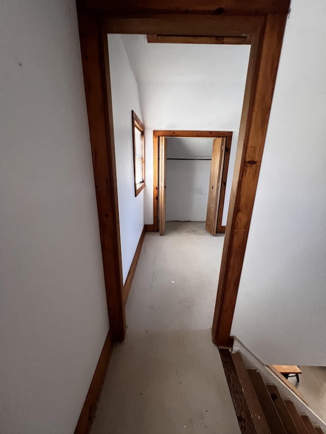 448 Main Rd, Isle Au Haut, ME 04645 - hallway with concrete flooring and stairway