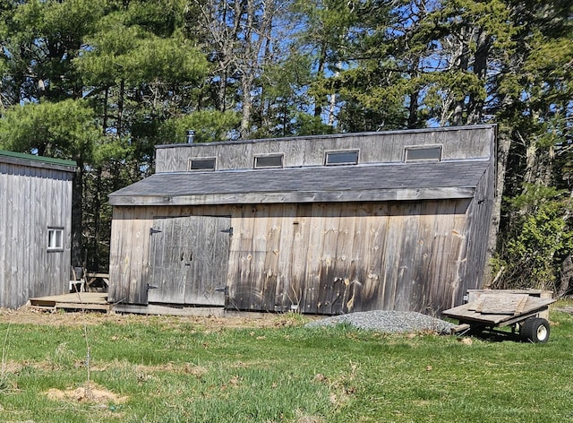 view of shed