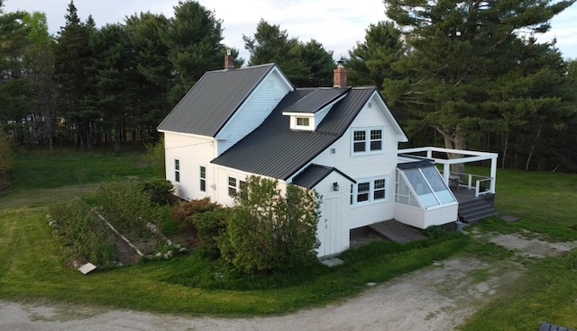 314 Back Ridge Rd, Orland, ME 04472 - view from above of property