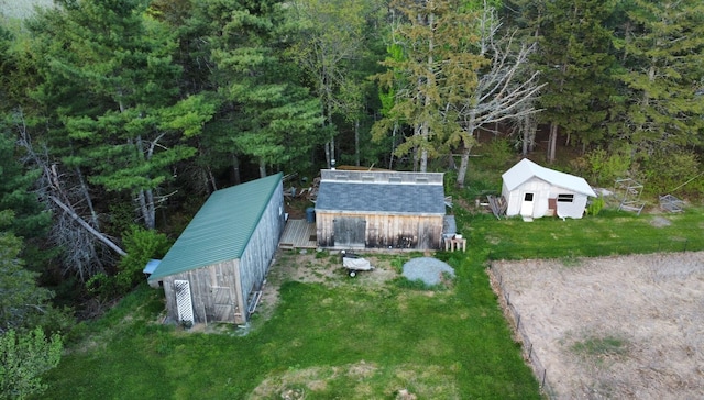 314 Back Ridge Rd, Orland, ME 04472 - aerial view of property and surrounding area featuring a forest