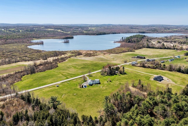 61 Pond Rd, Albion, ME 04910 - aerial view with a water view and a rural view