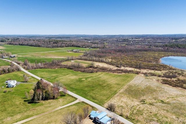 61 Pond Rd, Albion, ME 04910 - birds eye view of property with a water view and a rural view
