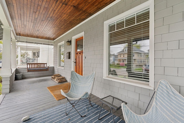 14 Codman St, Portland, ME 04103 - wooden terrace with covered porch