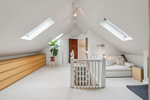 14 Codman St, Portland, ME 04103 - bonus room with a skylight, vaulted ceiling, and carpet floors