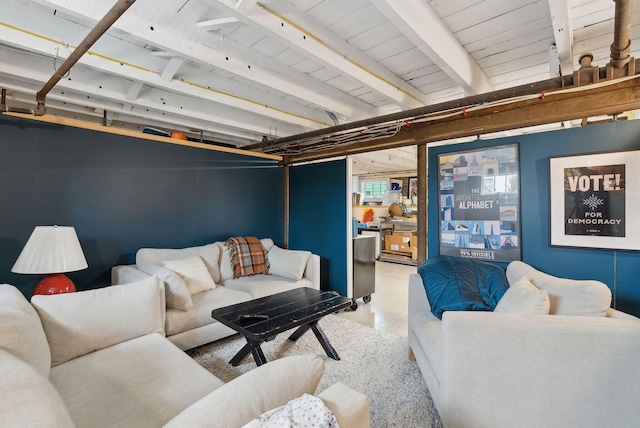 14 Codman St, Portland, ME 04103 - living room featuring wood ceiling