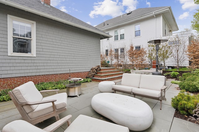 14 Codman St, Portland, ME 04103 - view of patio featuring an outdoor living space