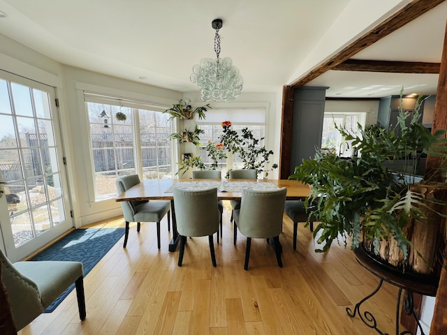 157 Ellsworth Rd, Blue Hill, ME 04614 - dining room featuring a chandelier and light wood-type flooring