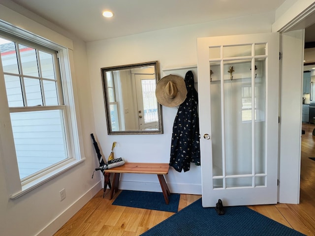 157 Ellsworth Rd, Blue Hill, ME 04614 - mudroom with healthy amount of natural light, wood finished floors, and recessed lighting