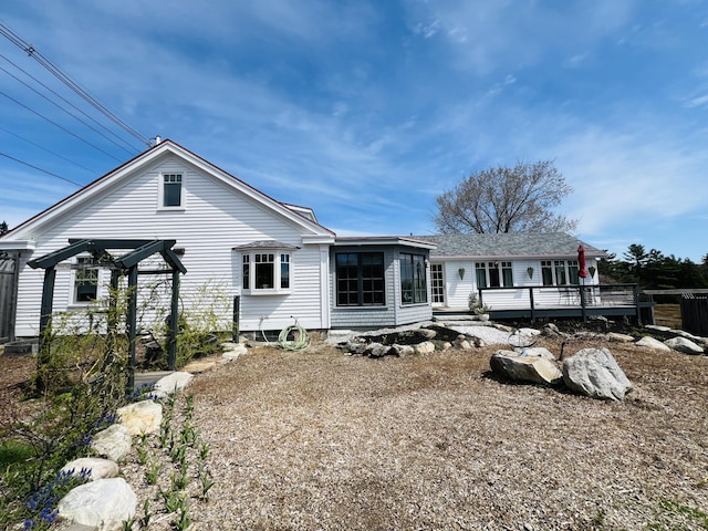 157 Ellsworth Rd, Blue Hill, ME 04614 - back of property featuring a wooden deck
