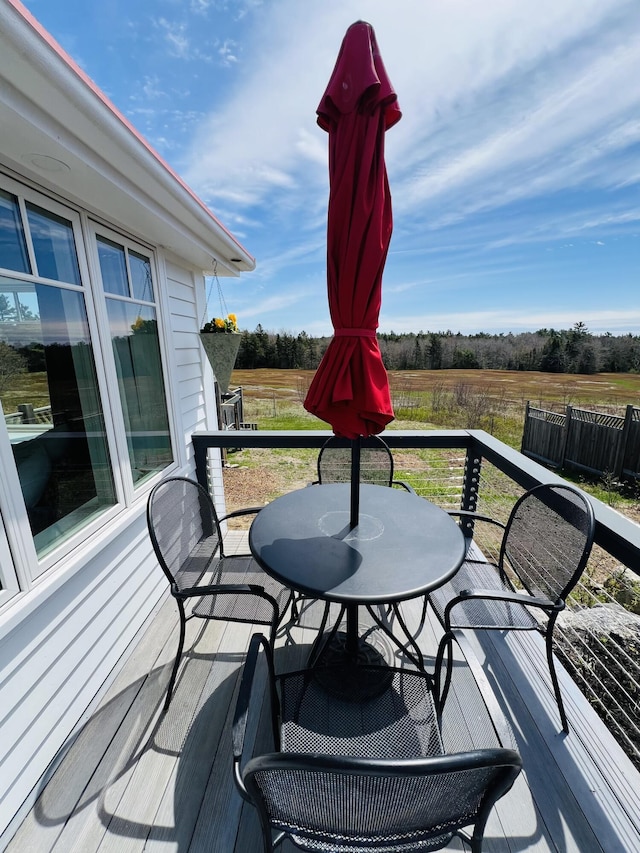 157 Ellsworth Rd, Blue Hill, ME 04614 - deck featuring a view of rural / pastoral area