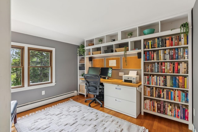26 Hunts Point Rd, Cape Elizabeth, ME 04107 - office space with baseboard heating and wood finished floors