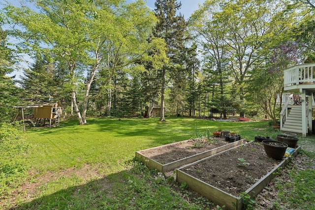 26 Hunts Point Rd, Cape Elizabeth, ME 04107 - view of grassy yard with a garden and stairs