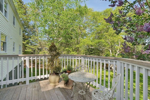26 Hunts Point Rd, Cape Elizabeth, ME 04107 - view of wooden terrace