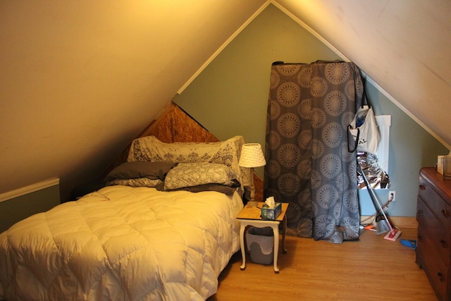 13 Halde St, Waterville, ME 04901 - bedroom featuring wood finished floors and lofted ceiling