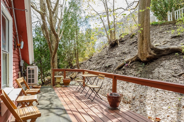 47 Bay View St, Camden, ME 04843 - wooden deck featuring ac unit