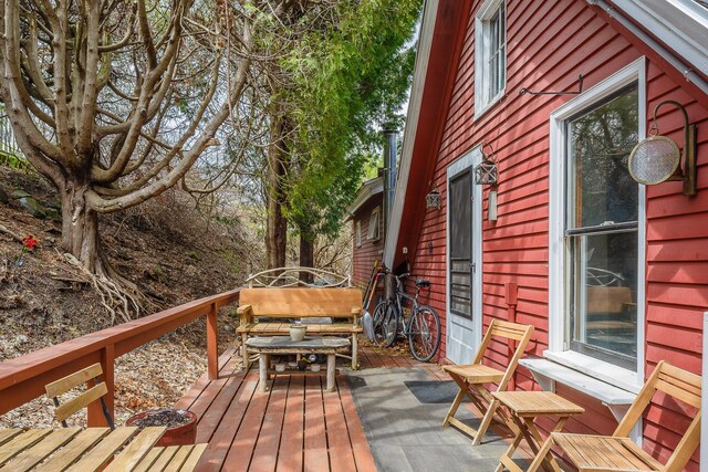 47 Bay View St, Camden, ME 04843 - view of wooden deck