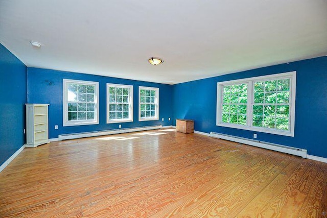 16 Dragonfly Ln, Kennebunkport, ME 04046 - spare room featuring a baseboard heating unit, wood finished floors, and baseboards