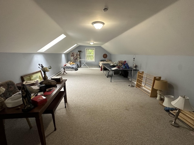 12 Summit Ter, Falmouth, ME 04105 - bonus room with carpet floors and vaulted ceiling with skylight