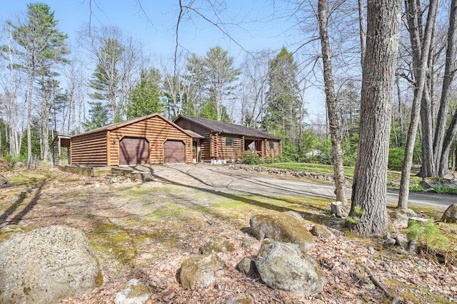 370 Point Rd, Belgrade, ME 04917 - exterior space with an attached garage and driveway