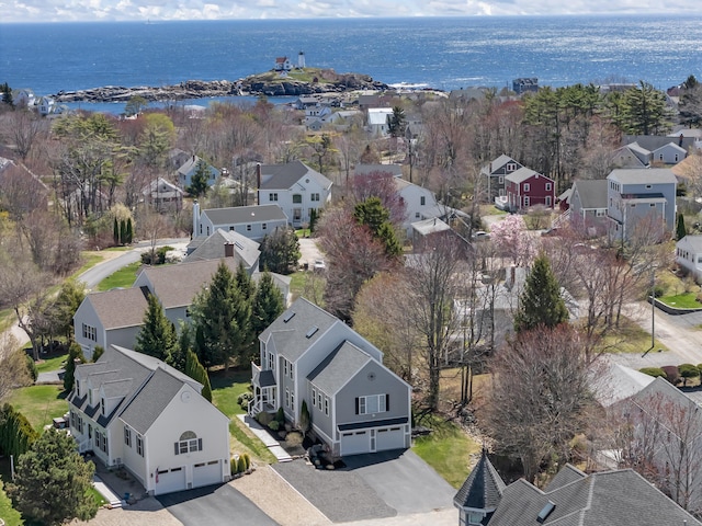 36 Fort Hill Ave, York, ME 03909 - drone / aerial view with a water view and a residential view