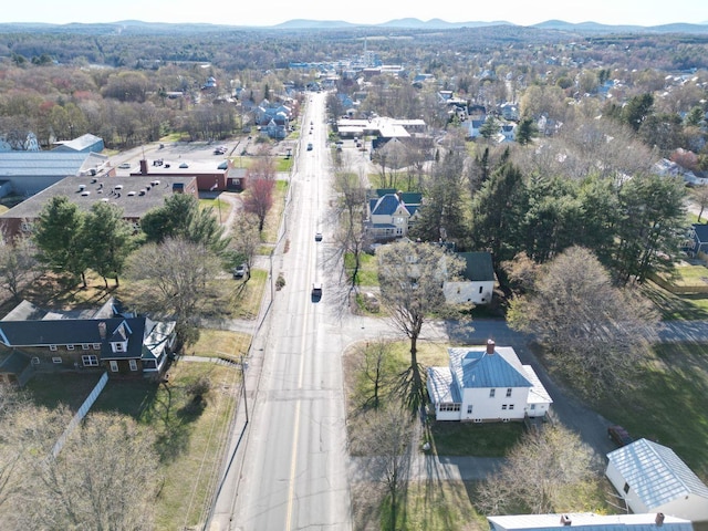 bird's eye view featuring a mountain view