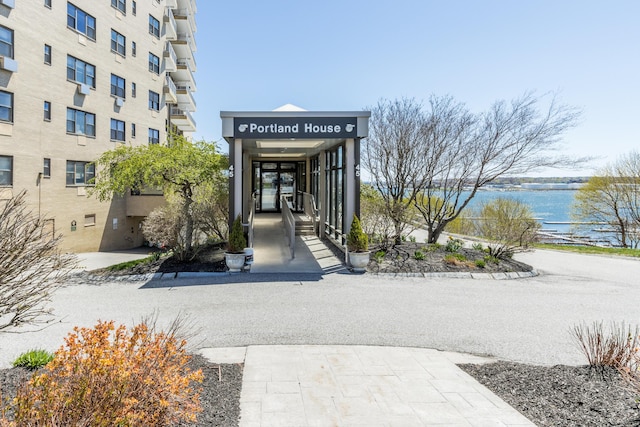 45 Eastern Promenade Unit 1E, Portland, ME 04101 - property entrance with a water view
