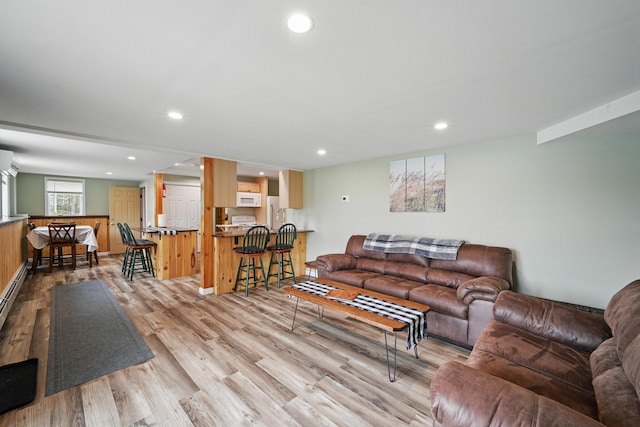 17 Kokadjo N Rd, Frenchtown Twp, ME 04441 - living area featuring light wood-style flooring and recessed lighting