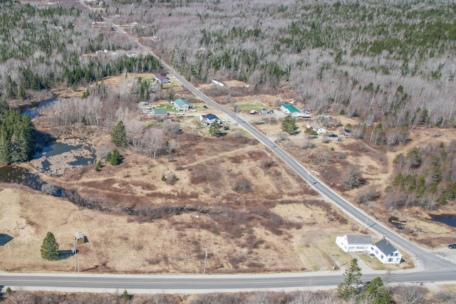 1357 Indian River Rd, Addison, ME 04606 - aerial overview of property's location featuring a heavily wooded area