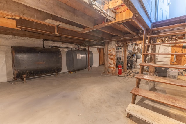 1357 Indian River Rd, Addison, ME 04606 - unfinished basement featuring heating fuel
