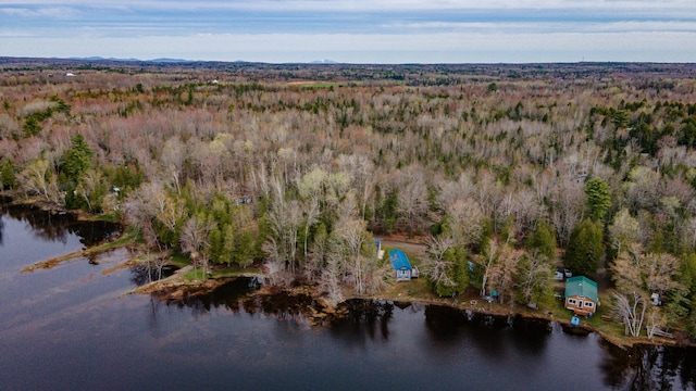 114 Smith Rd, Hudson, ME 04449 - aerial view of property and surrounding area with a forest and a large body of water