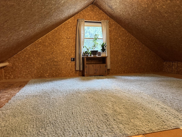 3043 W Chapman Rd, Mapleton, ME 04757 - bonus room featuring carpet and lofted ceiling