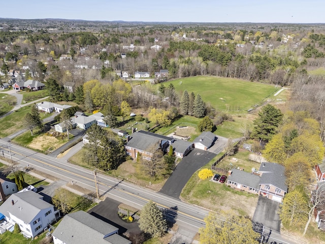 birds eye view of property with a residential view