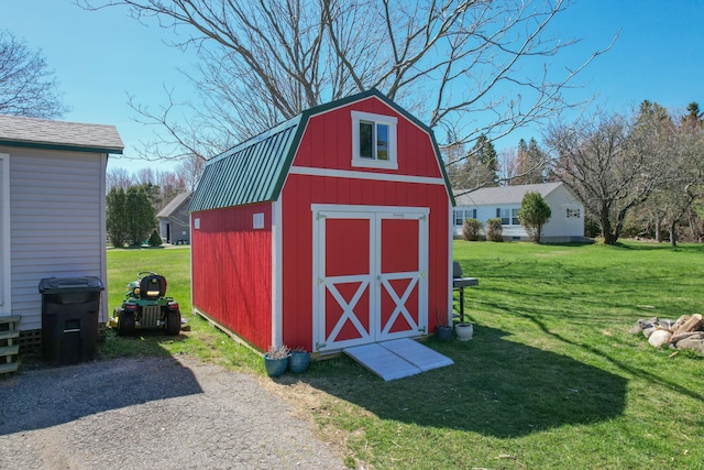 view of shed