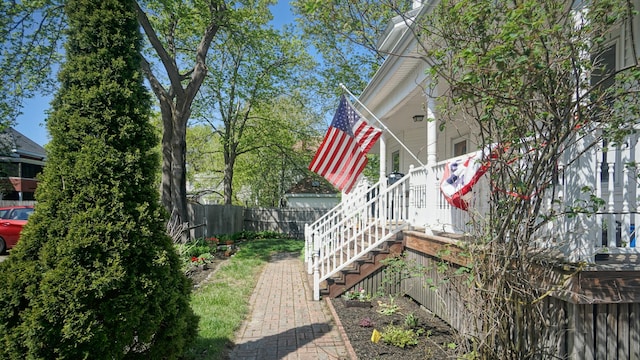 25 Nevens St Unit 1, Portland, ME 04103 - view of yard featuring fence and a porch
