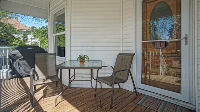25 Nevens St Unit 1, Portland, ME 04103 - wooden terrace with area for grilling