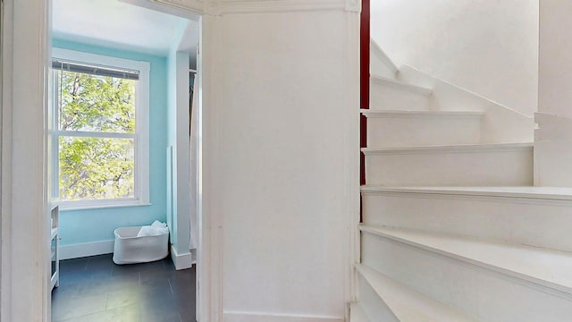 25 Nevens St Unit 1, Portland, ME 04103 - stairway with baseboards