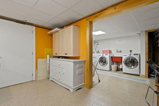 69 Brookside Rd, Portland, ME 04103 - washroom featuring washer and clothes dryer and cabinet space
