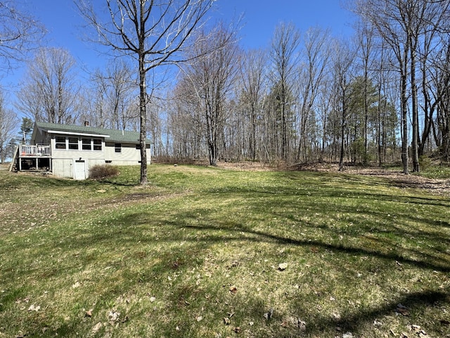 76 Norton Hill Rd, Dover-Foxcroft, ME 04426 - view of yard with a deck
