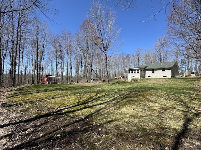 76 Norton Hill Rd, Dover-Foxcroft, ME 04426 - view of yard with an outdoor structure