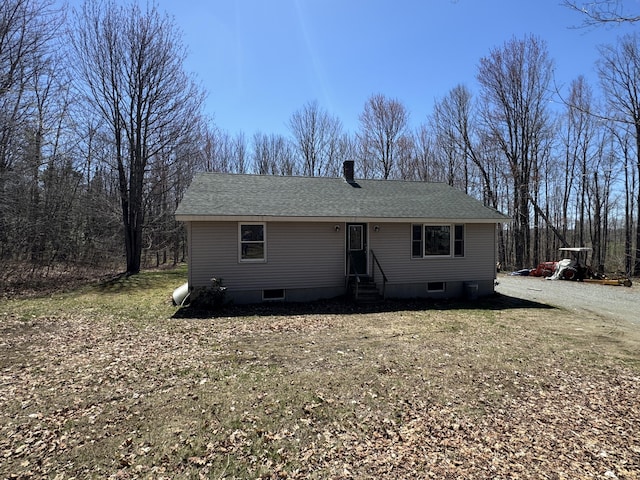 76 Norton Hill Rd, Dover-Foxcroft, ME 04426 - view of front of house featuring roof with shingles and entry steps