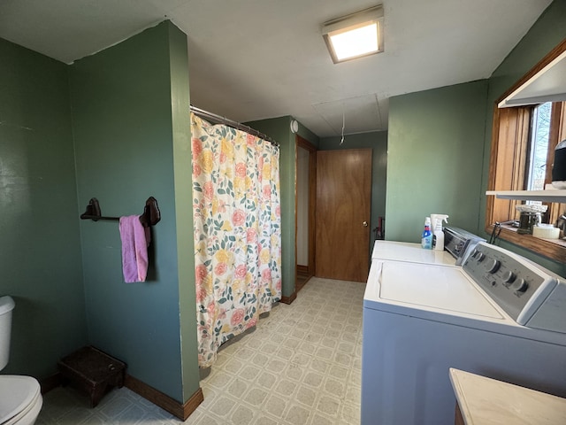 76 Norton Hill Rd, Dover-Foxcroft, ME 04426 - laundry room with separate washer and dryer and laundry area